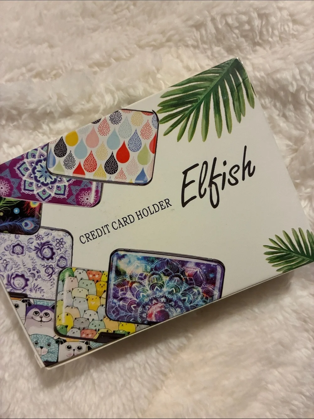 Elfish Credit Card Holder - Colorful Sunflower Patterned Design